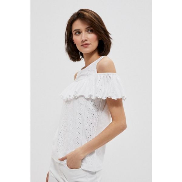 Moodo Cold arms blouse with a frill