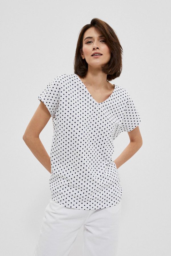 Moodo Cotton blouse with polka dots