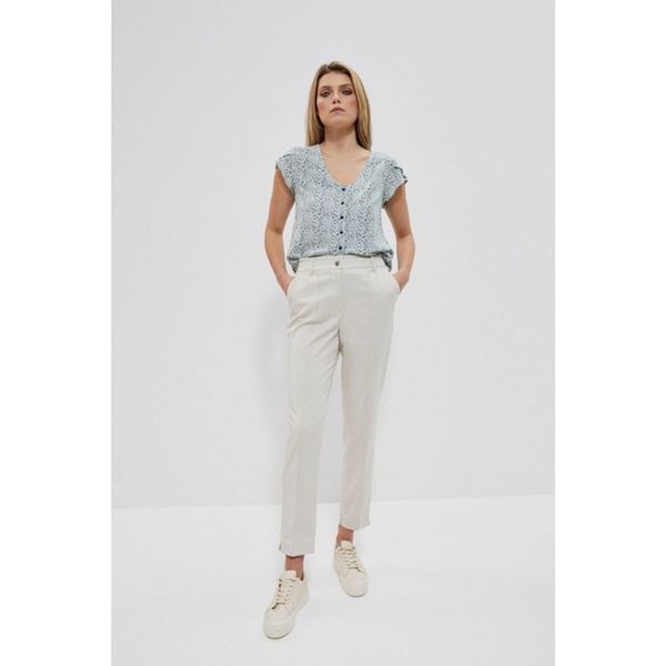 Moodo High-waisted lyocell trousers