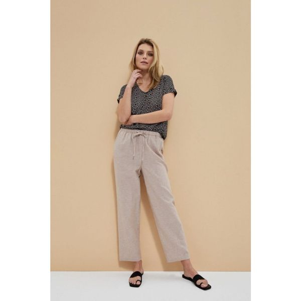 Moodo Linen trousers in smooth fabric
