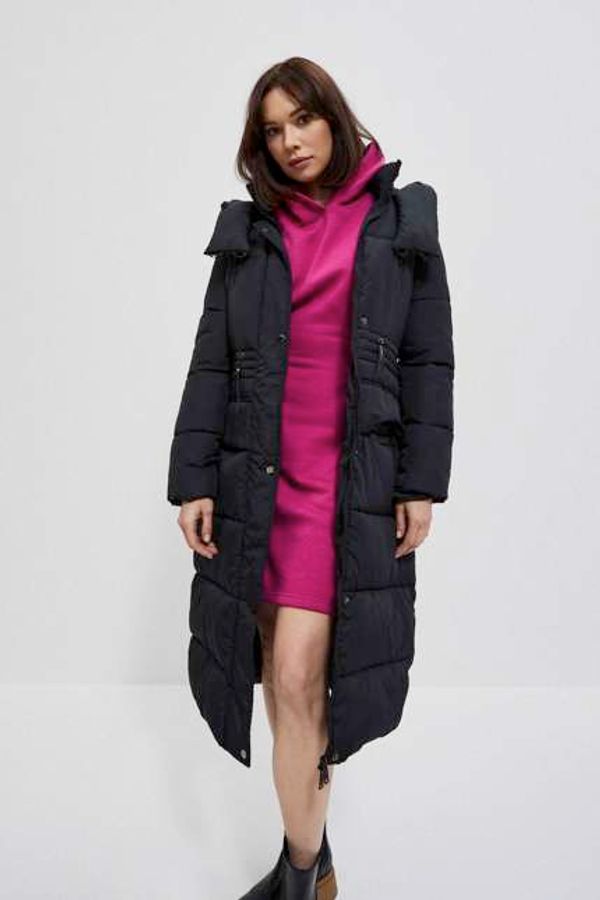 Moodo Long quilted jacket with hem