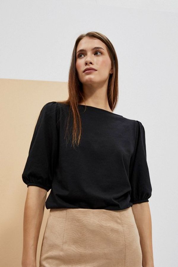 Moodo Ordinary blouse with puffed sleeves
