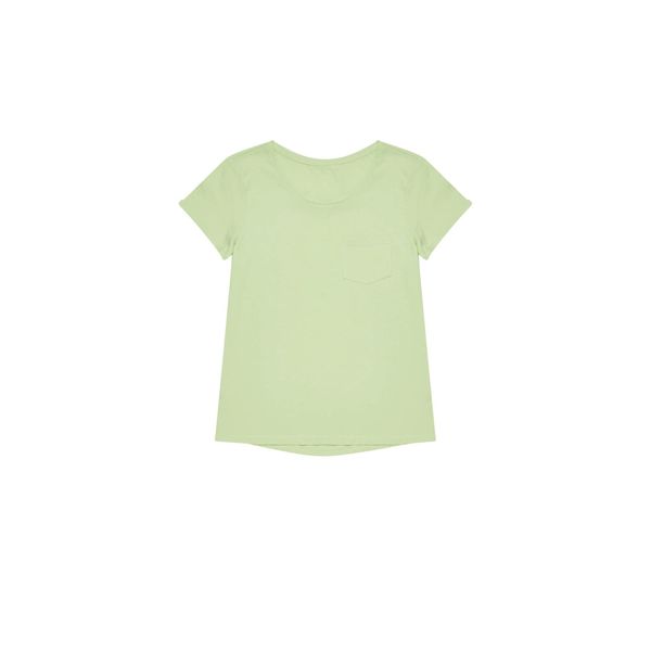 Moodo Plain t-shirt with a pocket - green