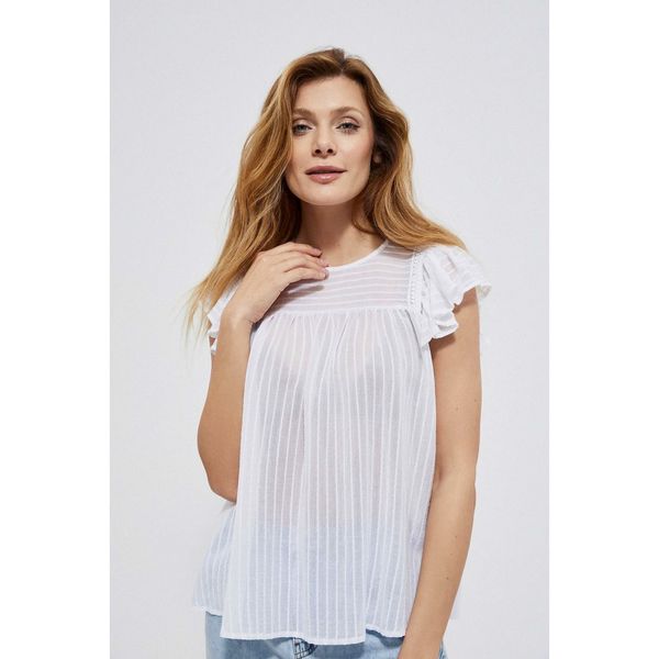 Moodo Shirt blouse with a frill