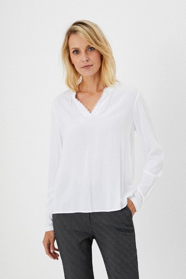 Moodo Smooth Viscose Shirt - White