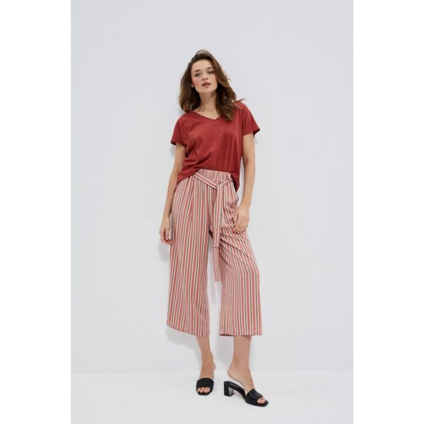 Moodo Striped viscose trousers