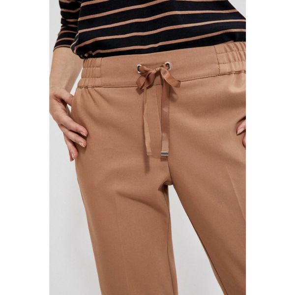 Moodo Trousers with a binding - beige