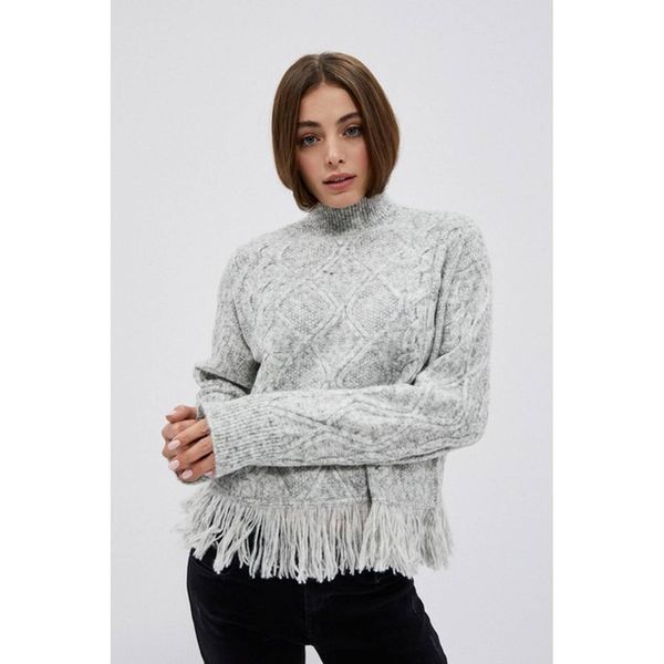 Moodo Turtleneck sweater with fringes