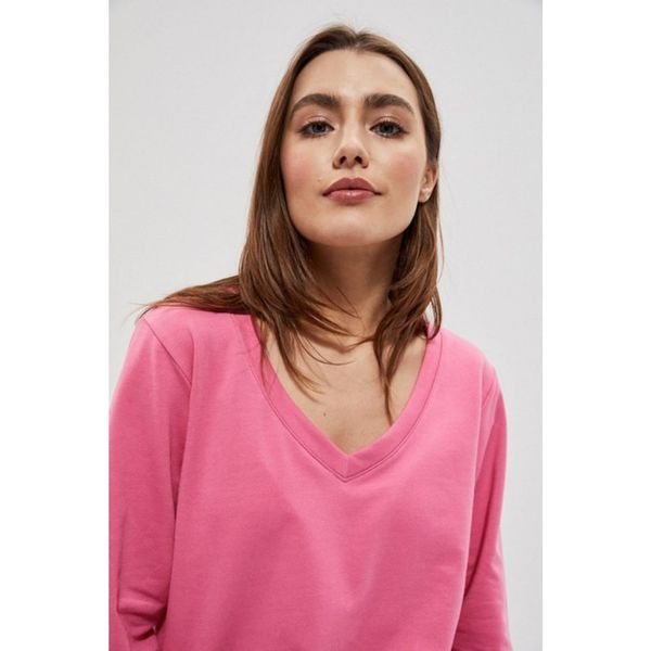 Moodo V-neck sweatshirt - pink