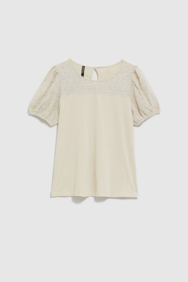 Moodo WOMEN'S T-SHIRT L-TS-4013 LBEIGE