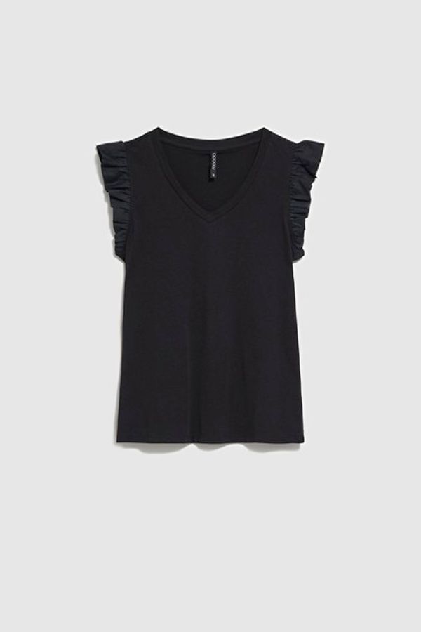 Moodo WOMEN'S T-SHIRT L-TS-4029 BLACK