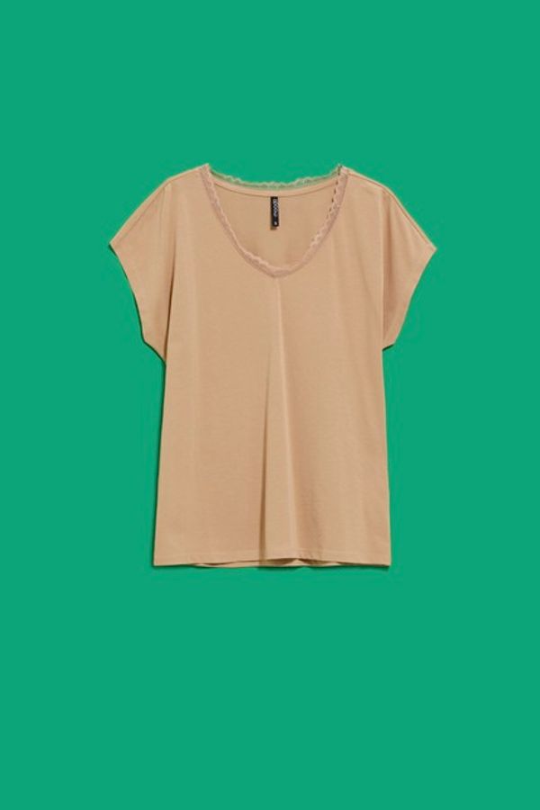 Moodo WOMEN'S T-SHIRT L-TS-4032 DBEIGE