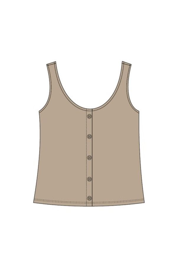 Moodo WOMEN'S TOP L-TS-4056 DBEIGE