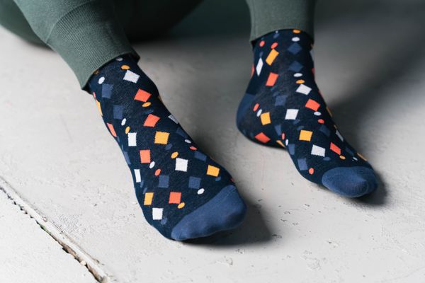 More Diamonds Socks 051-127 Navy Blue