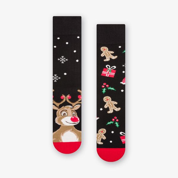 More Reindeer 079-A072 Black socks