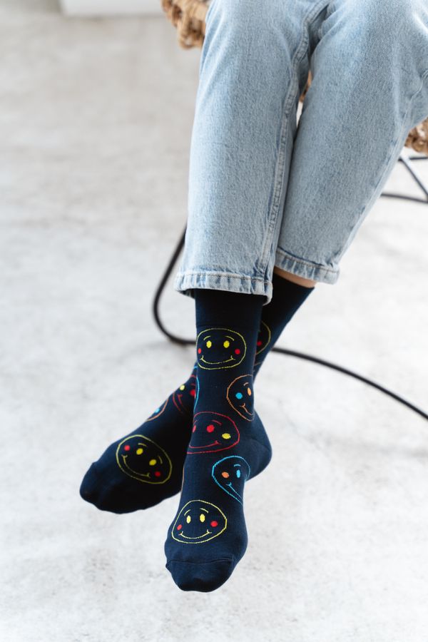 More Smile socks 078-169 Navy blue