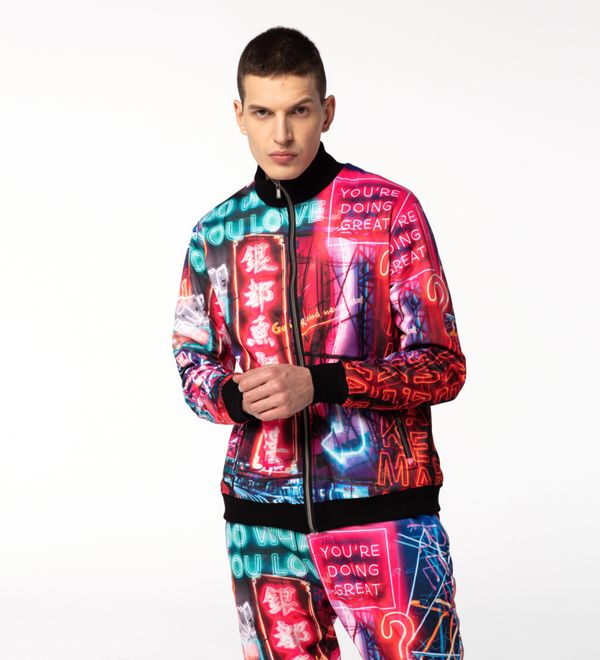 Mr. GUGU & Miss GO Mr. GUGU & Miss GO Man's Street Neon Track Jacket S-W-526 2413