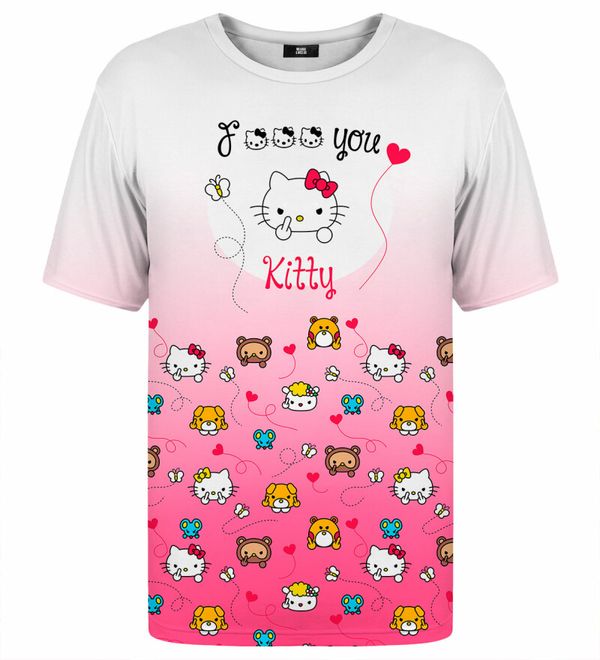 Mr. GUGU & Miss GO Mr. GUGU & Miss GO Unisex's Angry Kitty T-Shirt Tsh2230