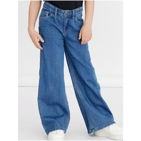 name it Blue Girls' Wide Jeans name it - Girls