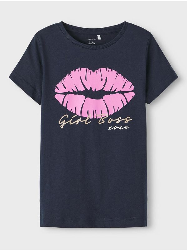 name it Dark blue girly T-shirt name it Brigita - Girls