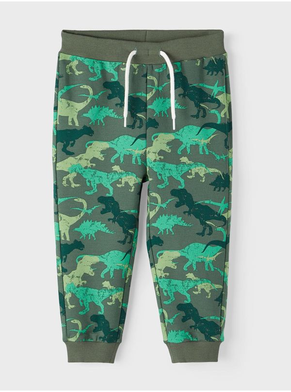 name it Green Boys Patterned Sweatpants name it Telle - Boys