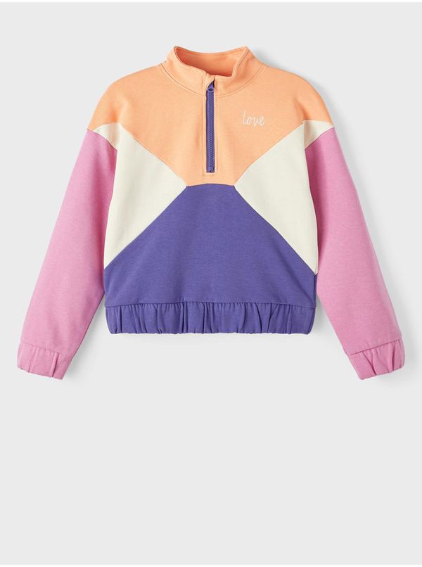 name it Orange-purple girly sweatshirt name it Banina - Girls