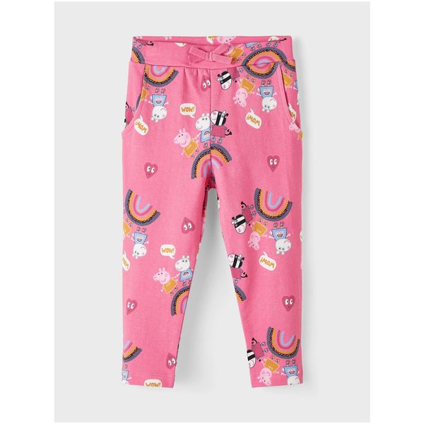name it Pink Girls Patterned Sweatpants Name it Jina Peppa Pig - Girls