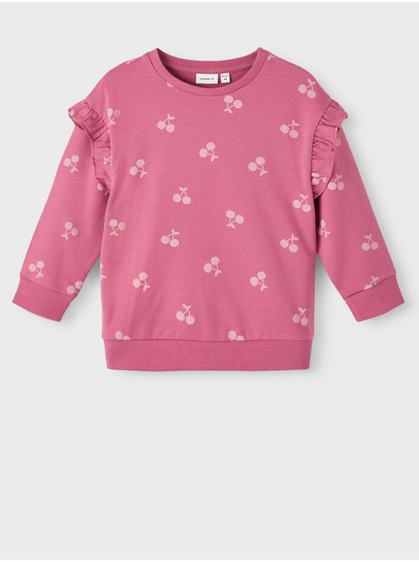 name it Pink Girly Patterned Sweatshirt name it Trina - Girls