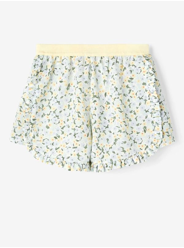 name it Yellow-blue girly floral shorts name it Finna - unisex