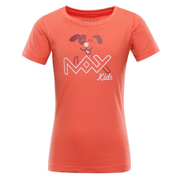 NAX Dětské bavlněné triko nax NAX LIEVRO dk. apricot varianta pa