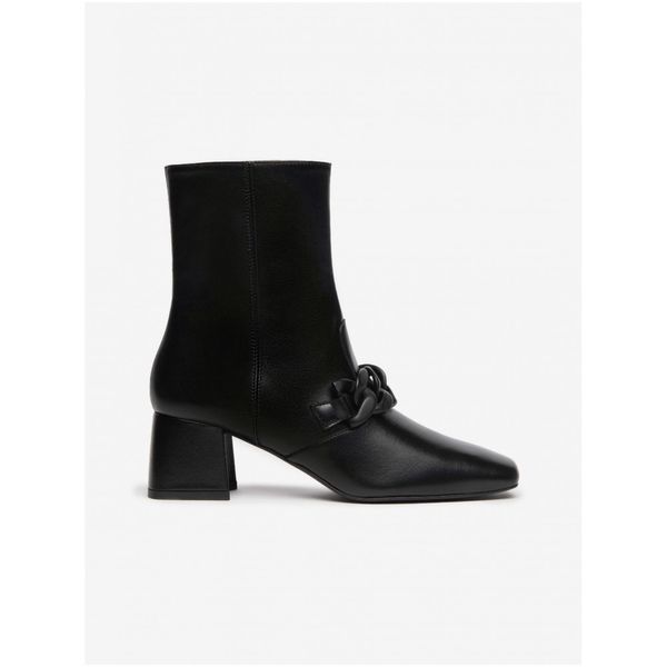 NeroGiardini NeroGiardini Black Leather Ankle Heeled Shoes Nero Giardini - Women