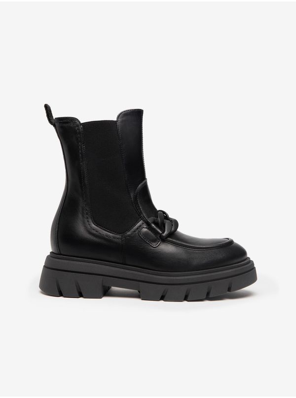 NeroGiardini NeroGiardini Black Leather Chelsea Shoes Nero Giardini - Women