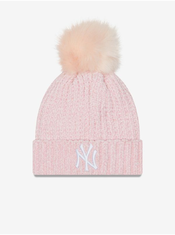 New Era Light Pink Women's Ribbed Beanie New Era Winterized Bobble - Women