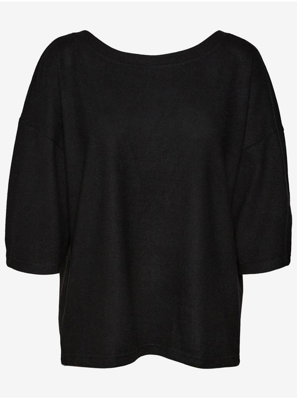 Noisy May Black loose blouse with neckline Noisy May City - Women