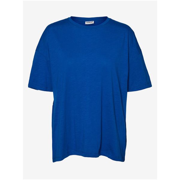 Noisy May Blue Loose Basic T-Shirt Noisy May Mathilde - Women