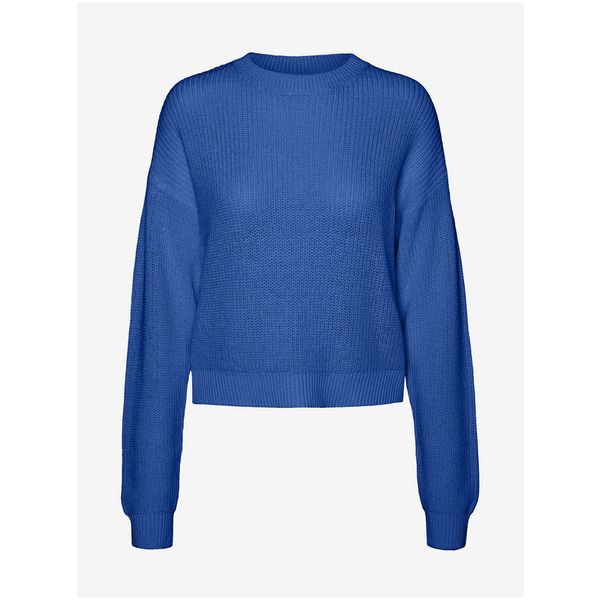 Noisy May Blue Ribbed Sweater Noisy May Maysa - Women