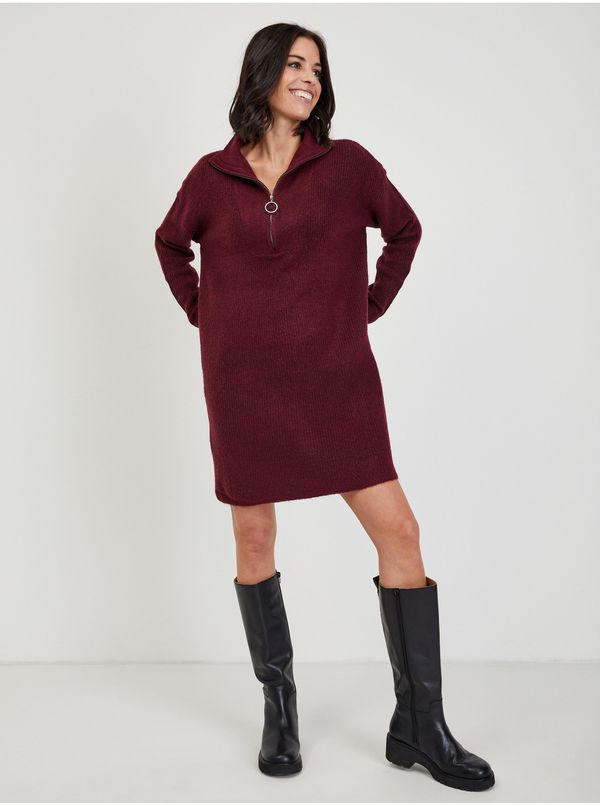 Noisy May Burgundy Sweater Dress Noisy May Walice - Women