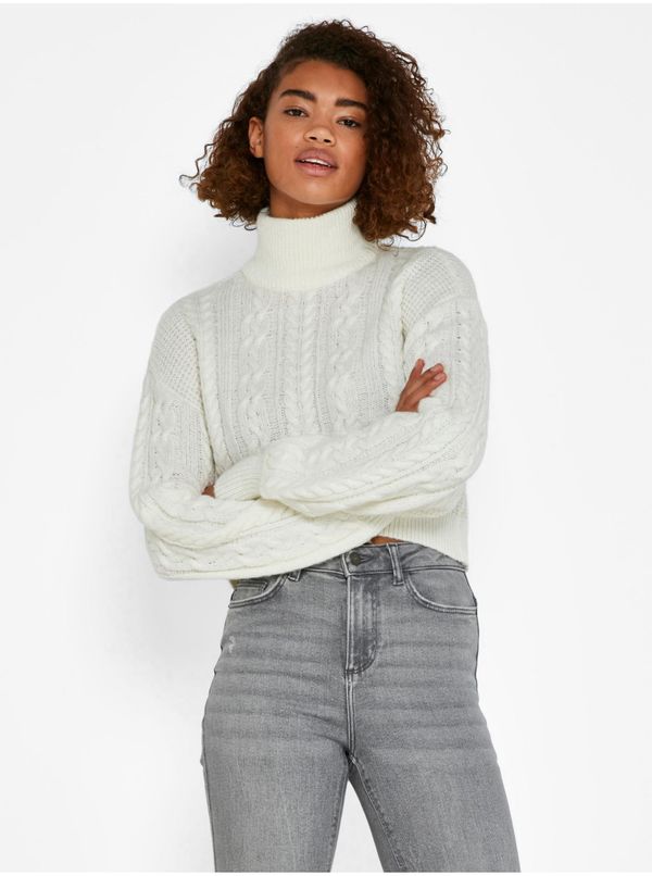 Noisy May Cream Turtleneck Noisy May Freya - Women