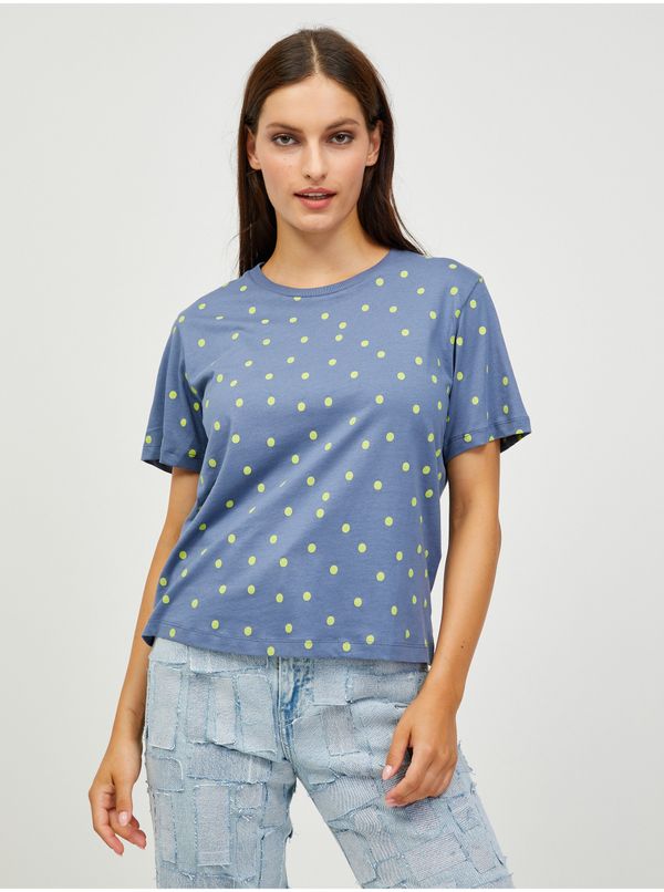 Noisy May Dark blue women's patterned T-Shirt Noisy May Alice - Women