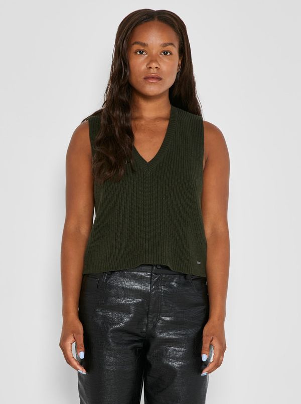 Noisy May Khaki sweater vest Noisy May Rossita - Women