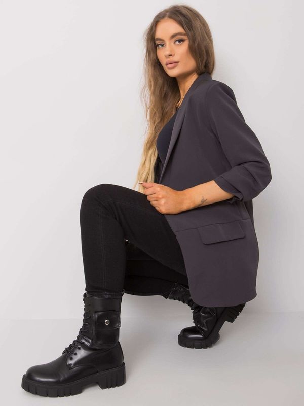 Och Bella Anthracite jacket Och Bella BI-22520. R18