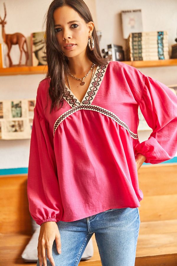 Olalook Olalook Blouse - Pink - Relaxed fit