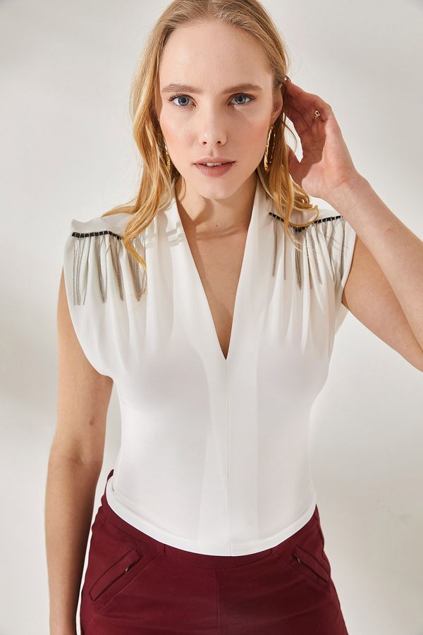 Olalook Olalook Blouse - White - Slim Fit