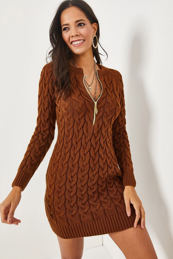 Olalook Olalook Dress - Brown - Pullover Dress