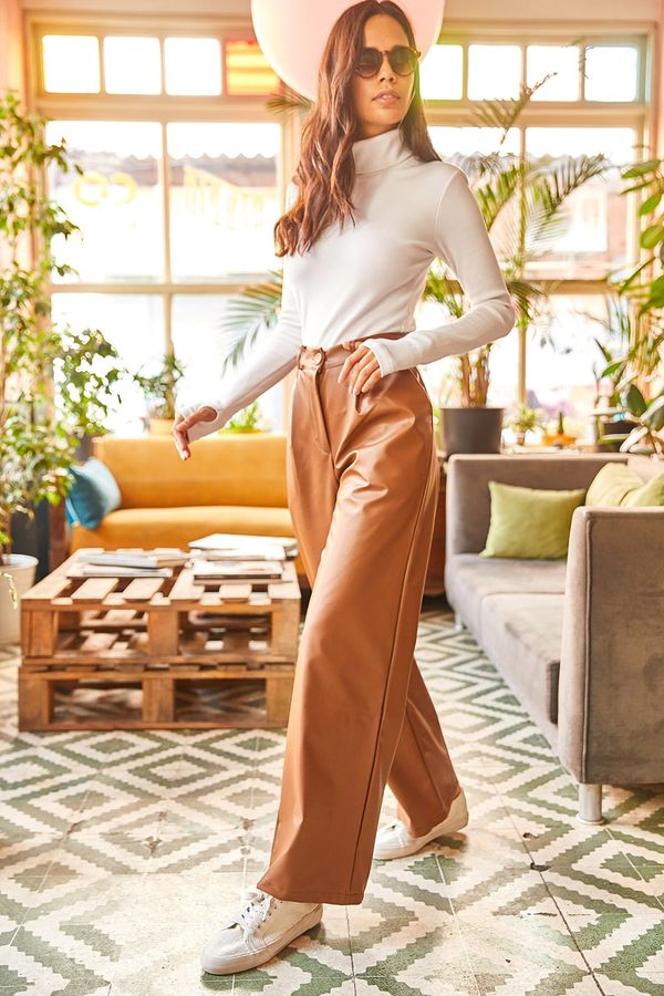 Olalook Olalook Pants - Brown - Wide leg