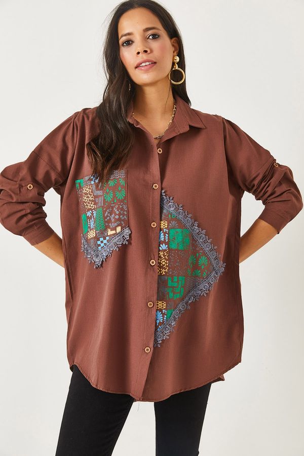 Olalook Olalook Shirt - Brown - Oversize