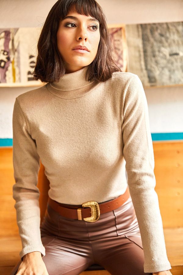 Olalook Olalook Sweater - Beige - Slim fit