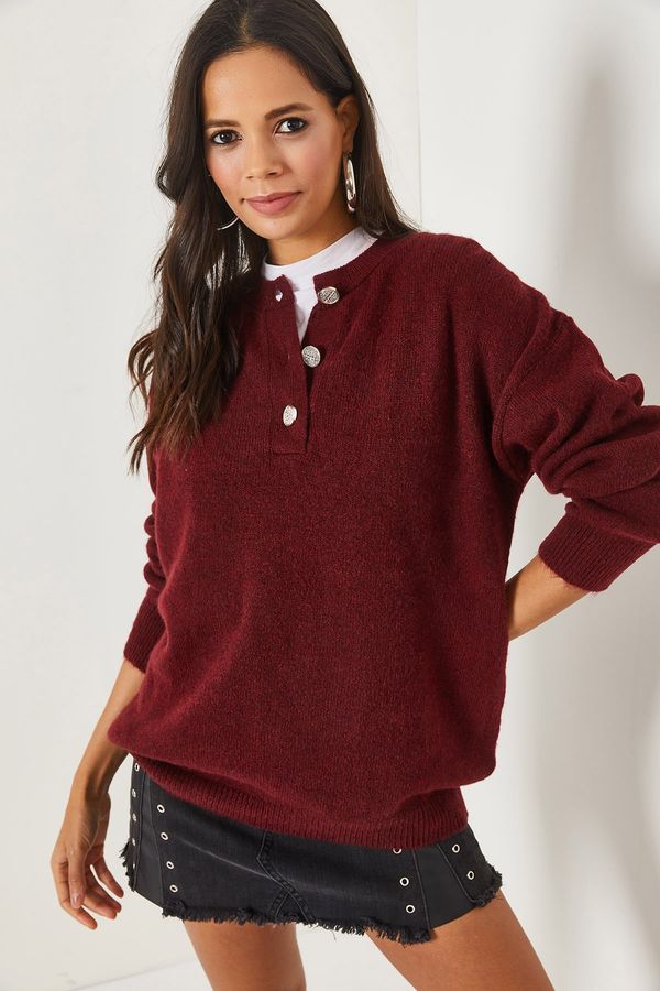 Olalook Olalook Sweater - Burgundy - Regular fit