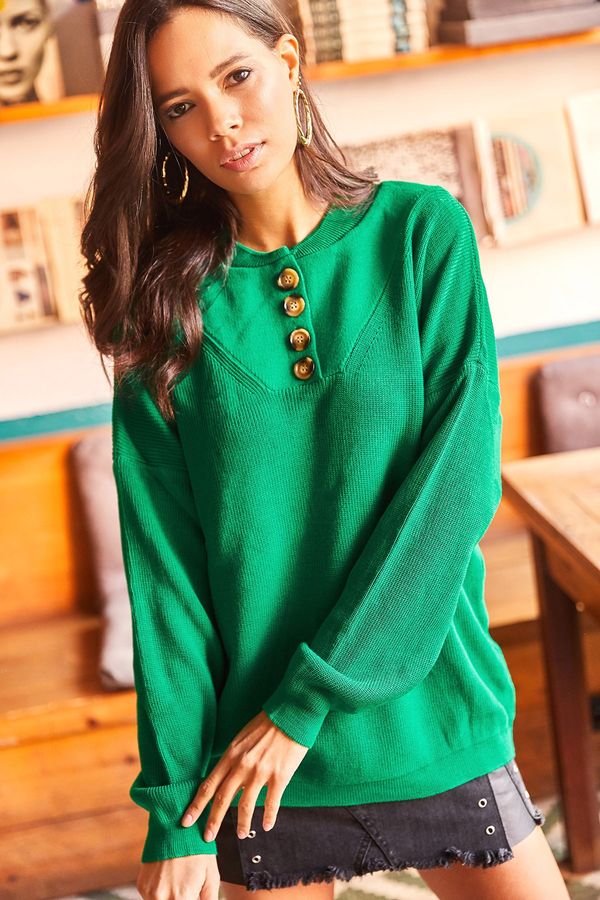 Olalook Olalook Sweater - Green - Oversize
