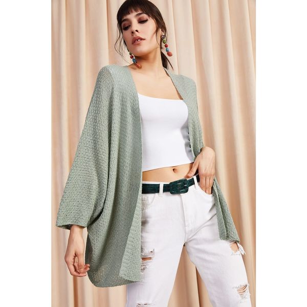 Olalook Olalook Women's Aqua Green Bat Spring Cardigan